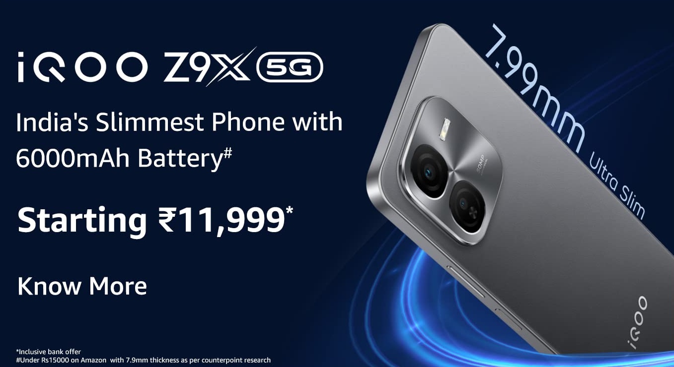 India Desire : iQOO Z9x 5G Amazon Price Rs 11999 : Buy In Open Sale, Specifications & Buy Online In India